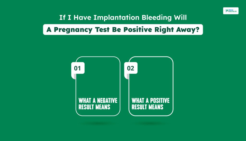 If I Have Implantation Bleeding Will A Pregnancy Test Be Positive Right Away
