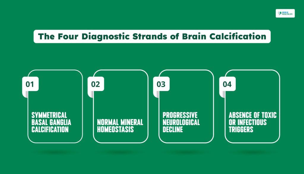The Four Diagnostic Strands of Brain Calcification